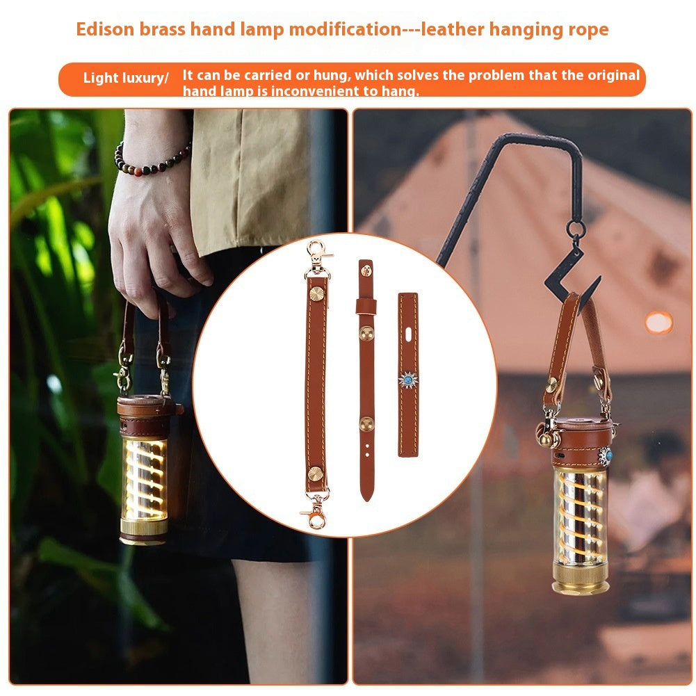 Leather 3-piece Edison Camping Lantern