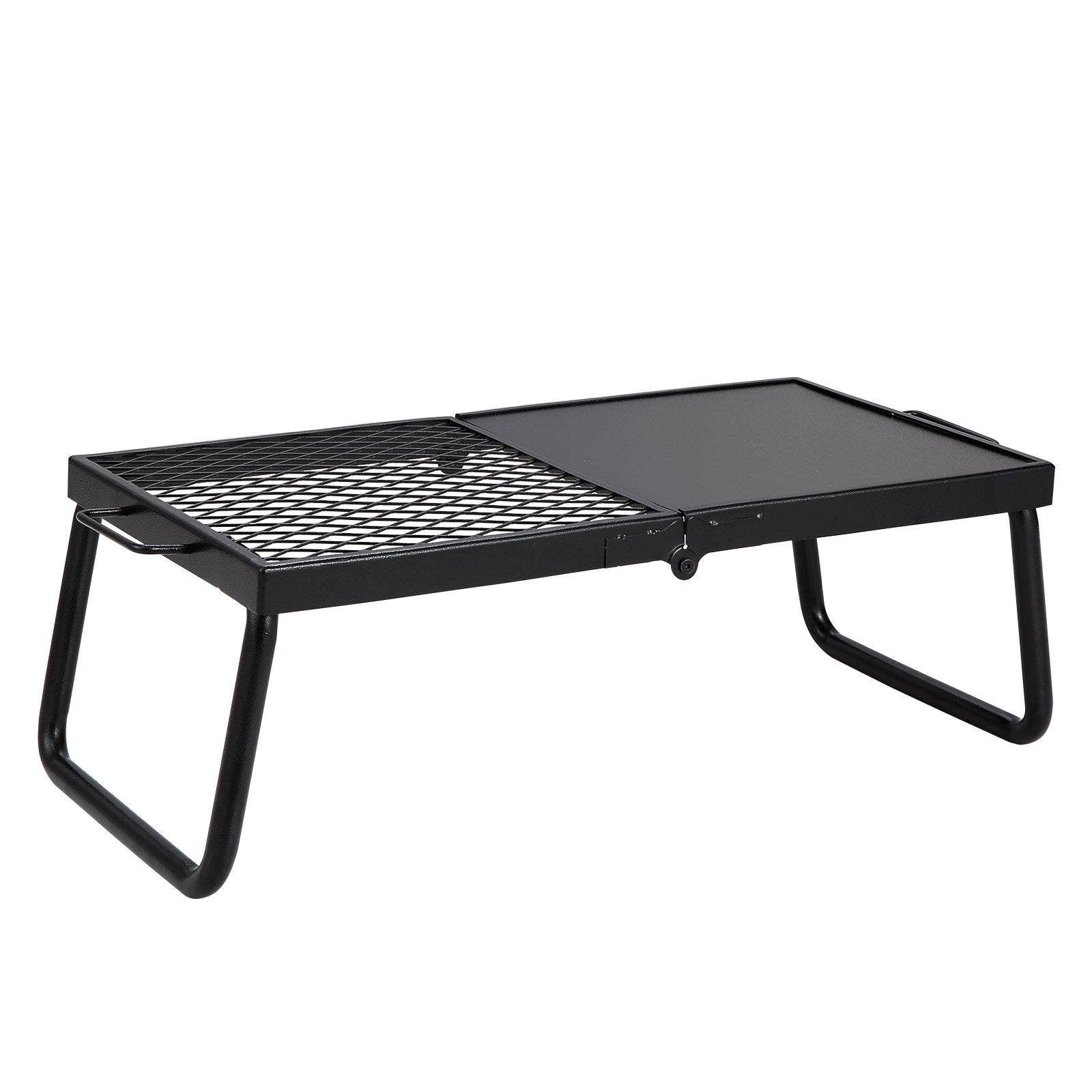 VEVOR Folding Campfire Grill, Heavy Duty Steel Mesh Grate, 22.4 Portable Camping Grates Over Fire Pit, Camp Fire Cooking Equipment With Legs Carrying Bag, Grilling Rack For Outdoor Open Flame Cooking
