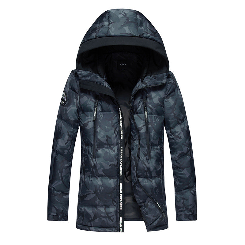 Camouflage hooded Korean fashion style jacket