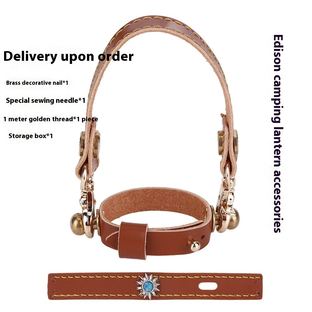 Leather 3-piece Edison Camping Lantern