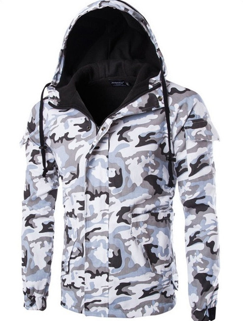 British Camouflage Trend Men's Hooded Jacket