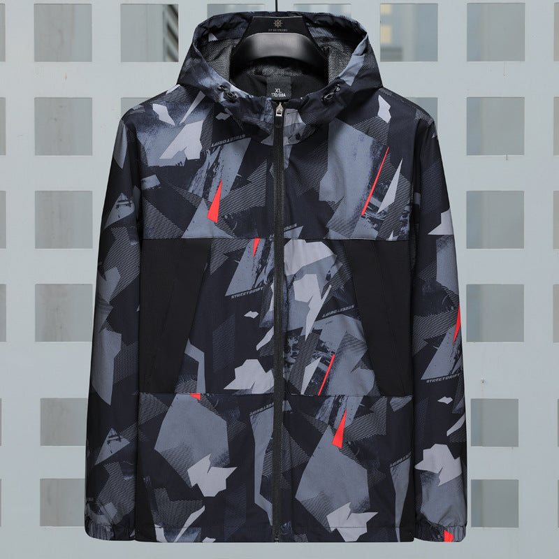 Loose Casual Camouflage Hooded Jacket