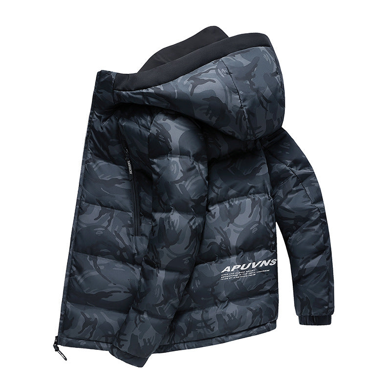 Camouflage hooded Korean fashion style jacket