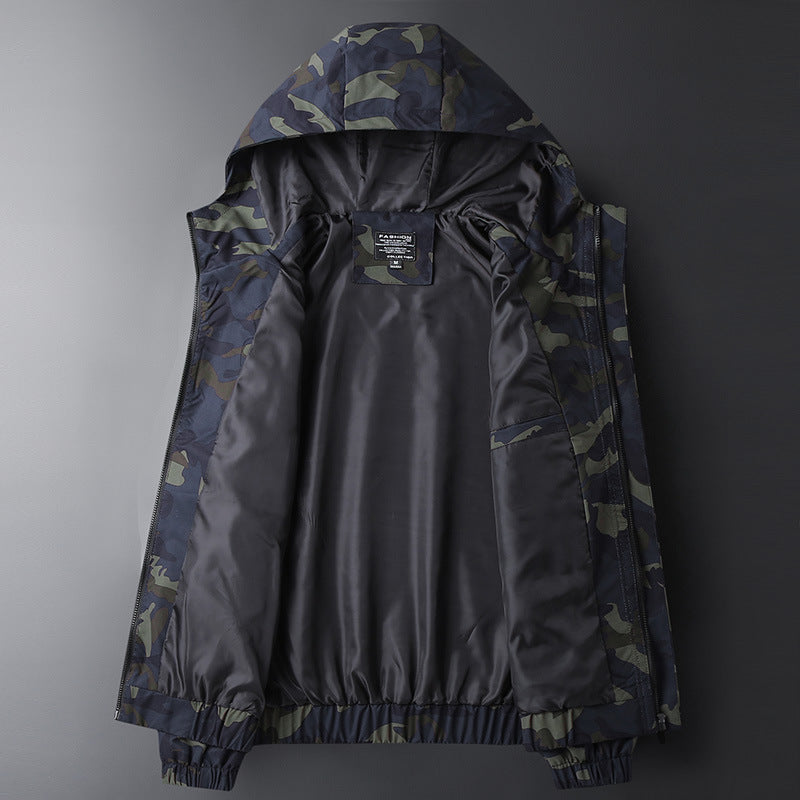 Men's Hooded Camouflage Jacket