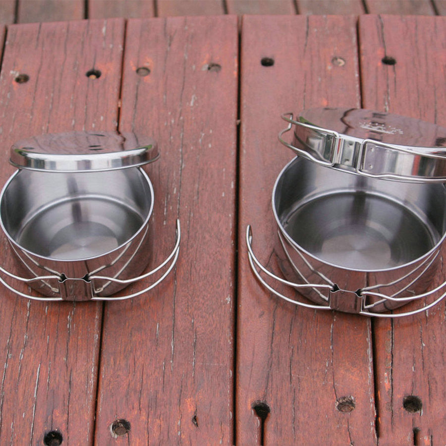 Outdoor Stainless Steel Portable Cookware Pot Set