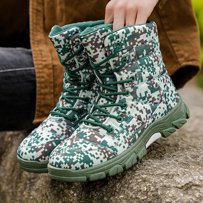 Fleece Lined Warm Plus Size Hiking Boots