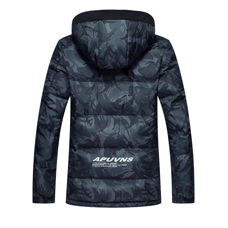 Camouflage hooded Korean fashion style jacket