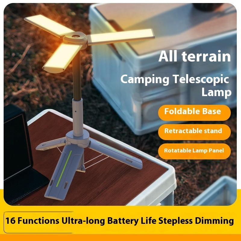 Rechargeable Three-leaf Bracket Camping Lantern