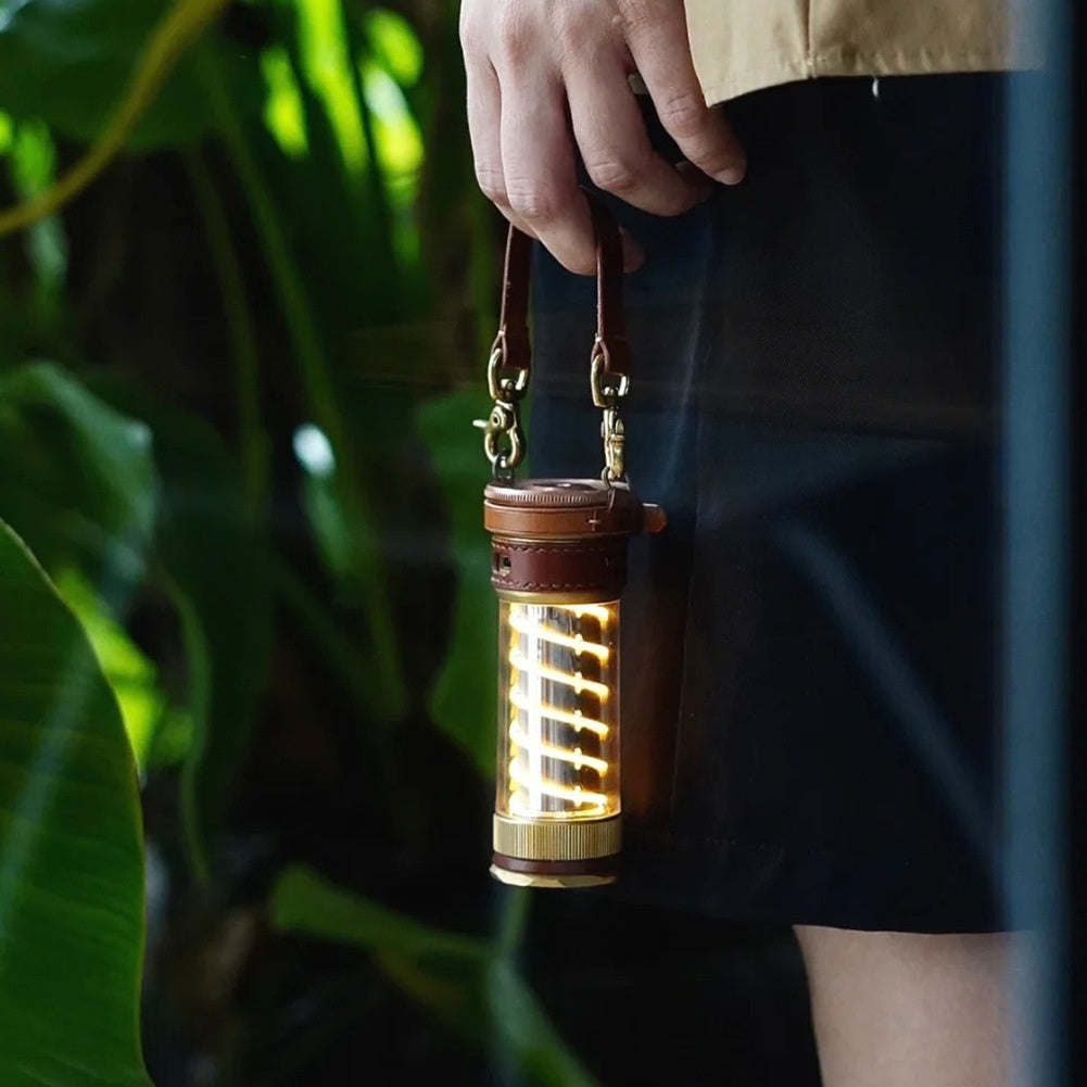 Leather 3-piece Edison Camping Lantern