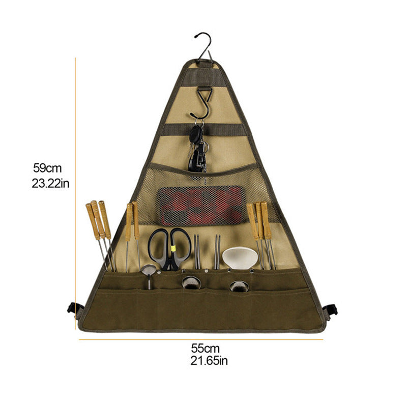 Outdoor Camping Tableware Foldable Tableware Bag