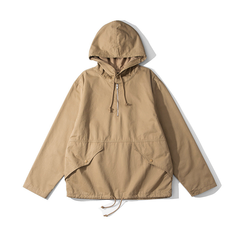 Hooded Camouflage Outdoor Trench Jacket