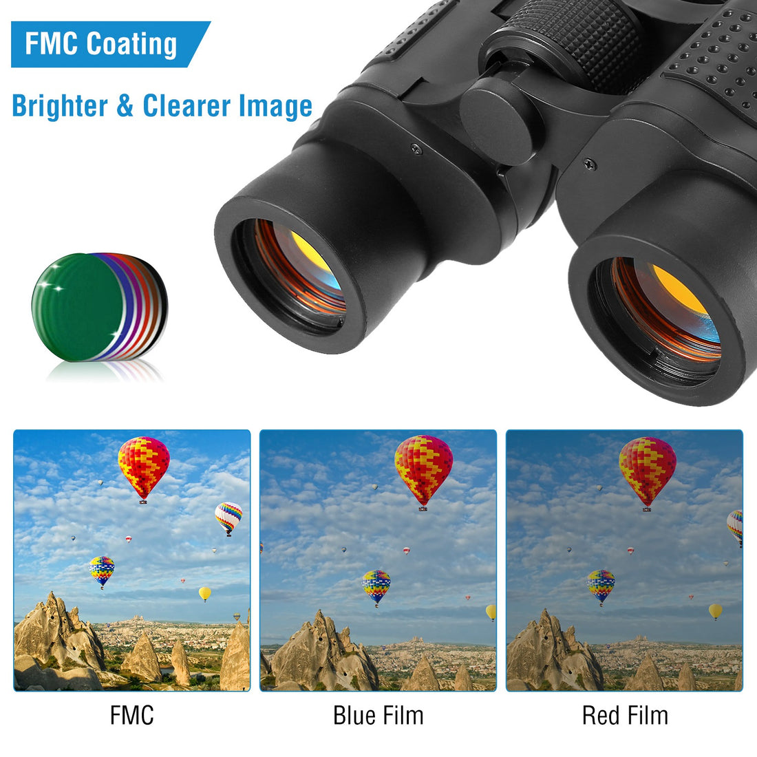 Portable HD Binoculars With FMC Lens Low Light Night Vision Telescope For Bird Watching Hunting Sports Events Concerts Adventure With Shoulder Strap Bag For Spring Summer Outdoor Adventure
