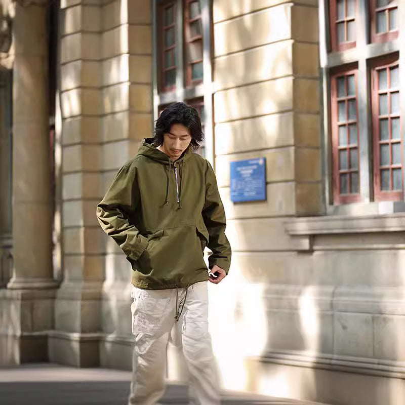 Hooded Camouflage Outdoor Trench Jacket