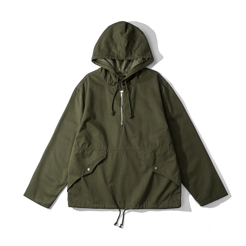 Hooded Camouflage Outdoor Trench Jacket