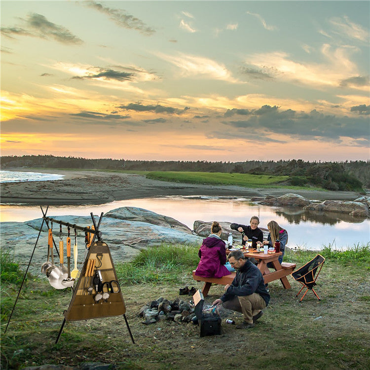 Outdoor Camping Tableware Foldable Tableware Bag